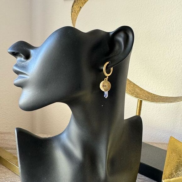 Bohemian hoop earrings N535 - Picture 3 of 4